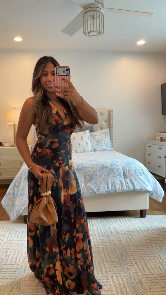 Midnight Teal Maxi Dress