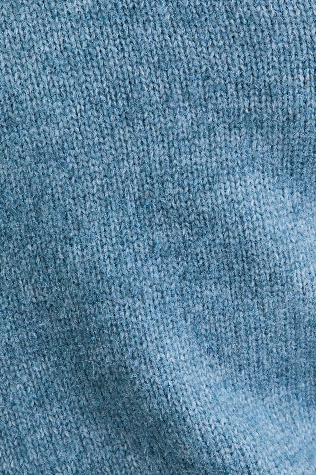 Blue Asymmetrical Shoulder Sweater