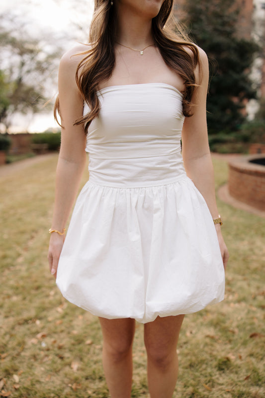 Off-White Bubble Hem Dress