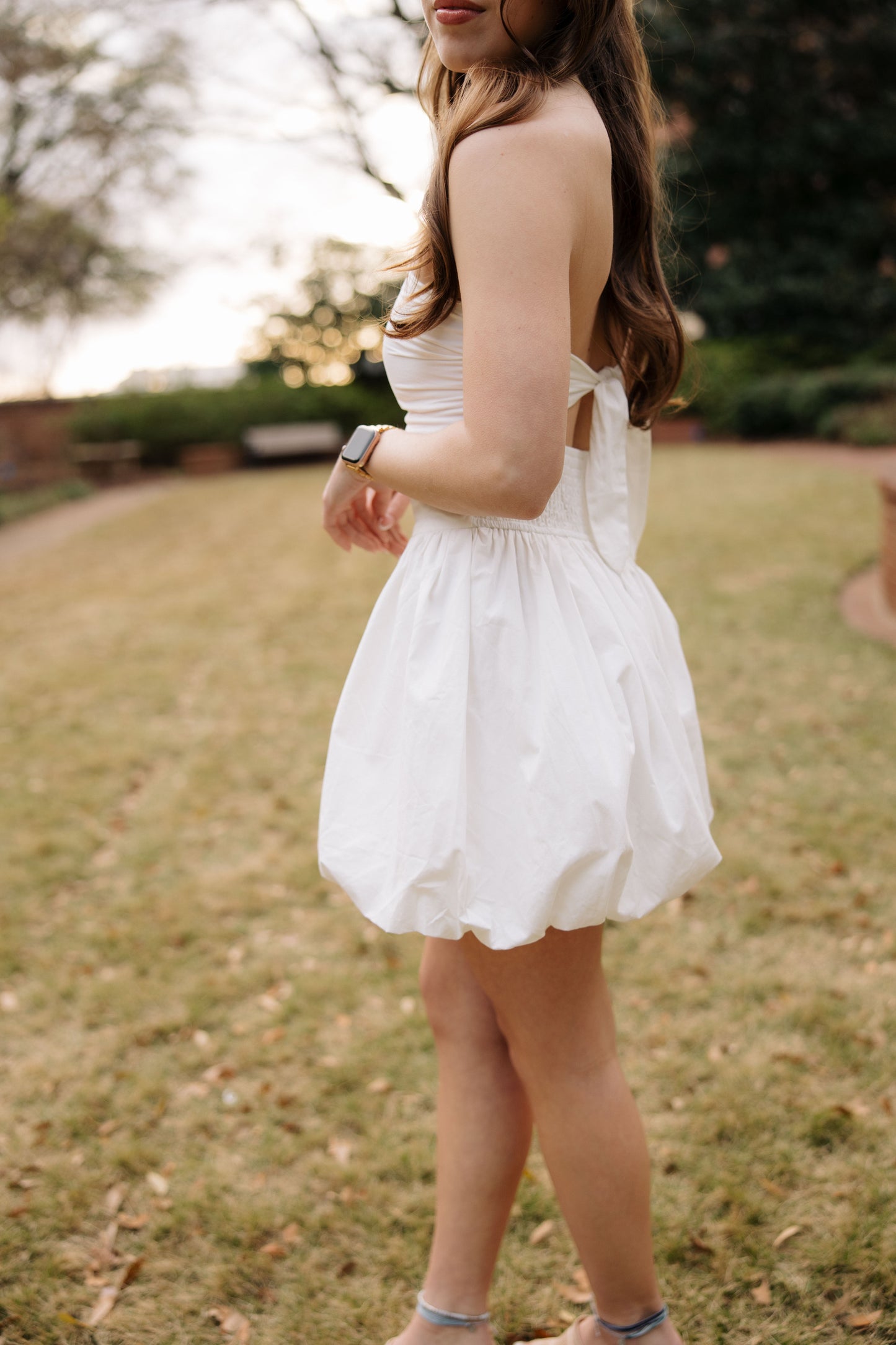 Off-White Bubble Hem Dress