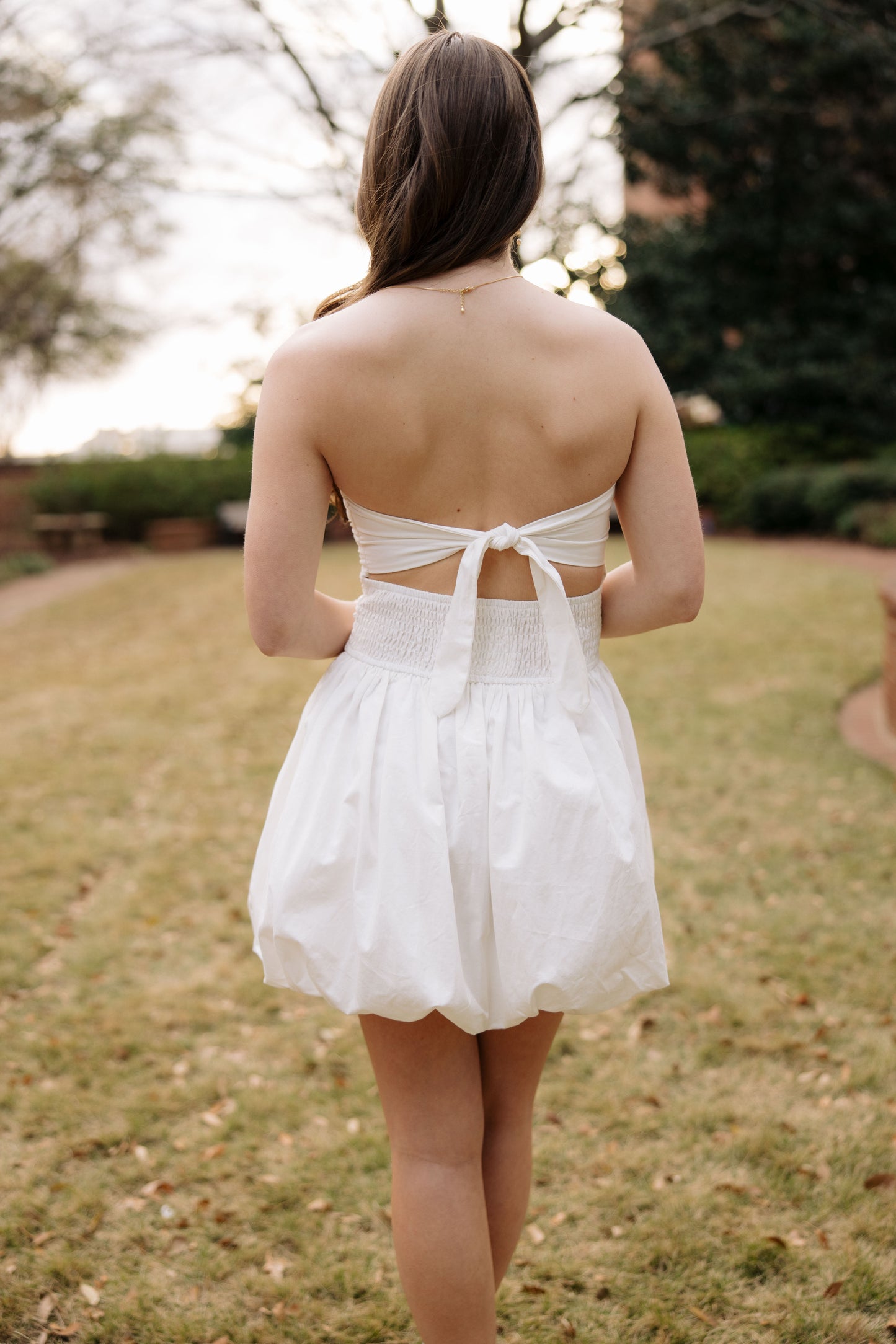 Off-White Bubble Hem Dress