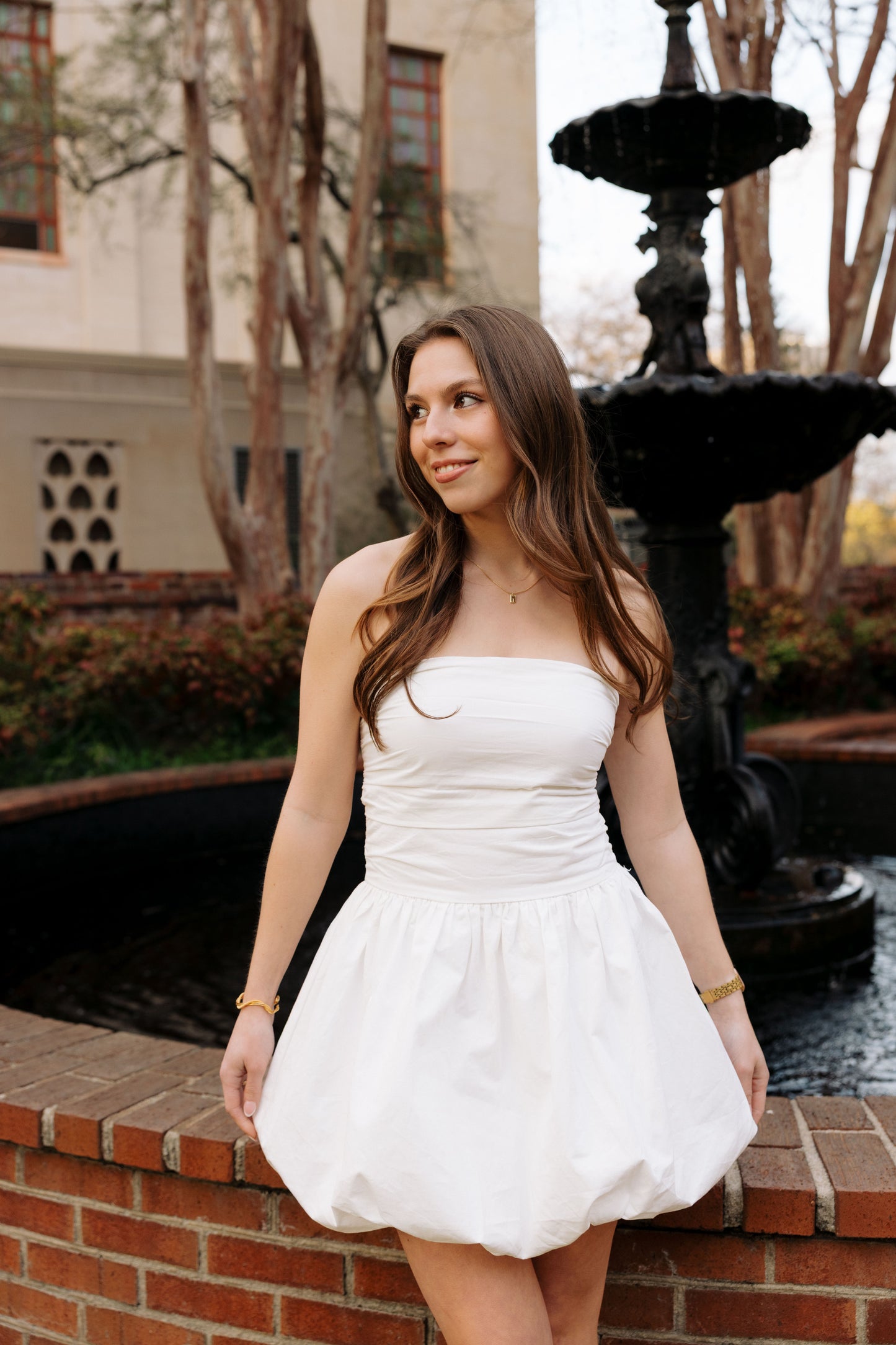 Off-White Bubble Hem Dress