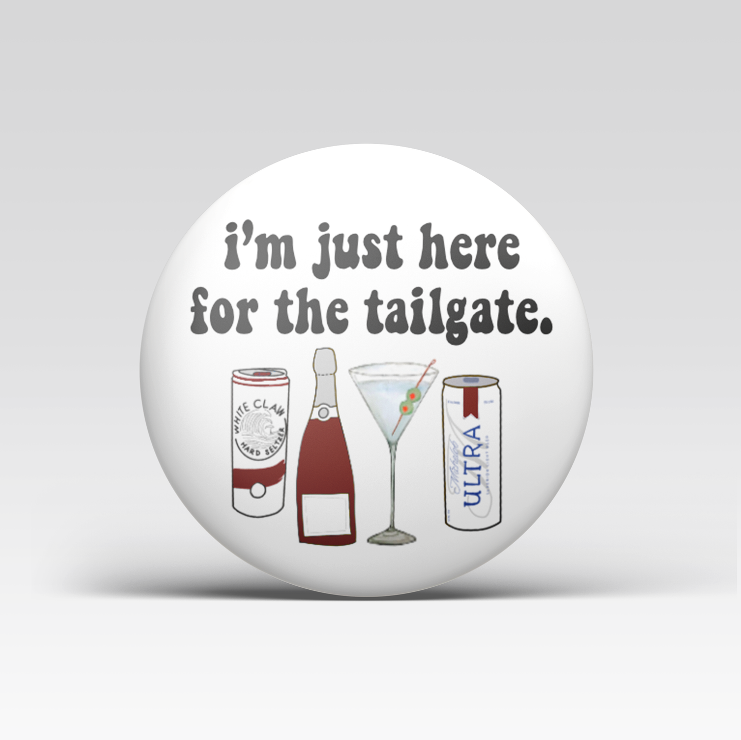 Maroon Lined Game Day Button