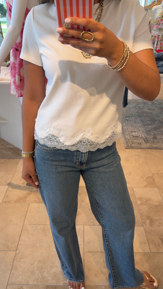 Lace Trim Tee