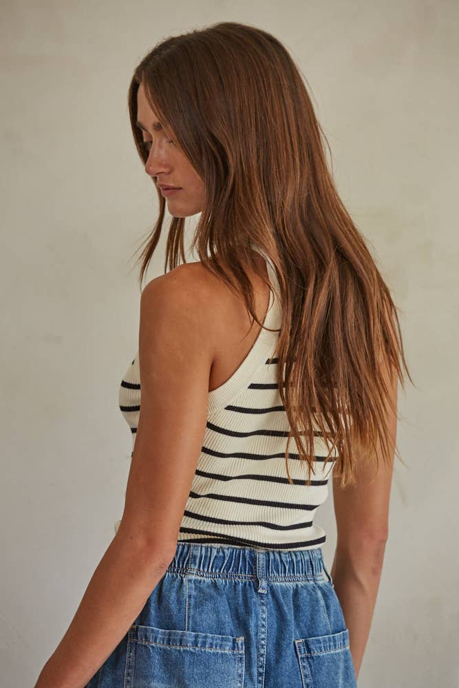 Ribbed Striped Tank