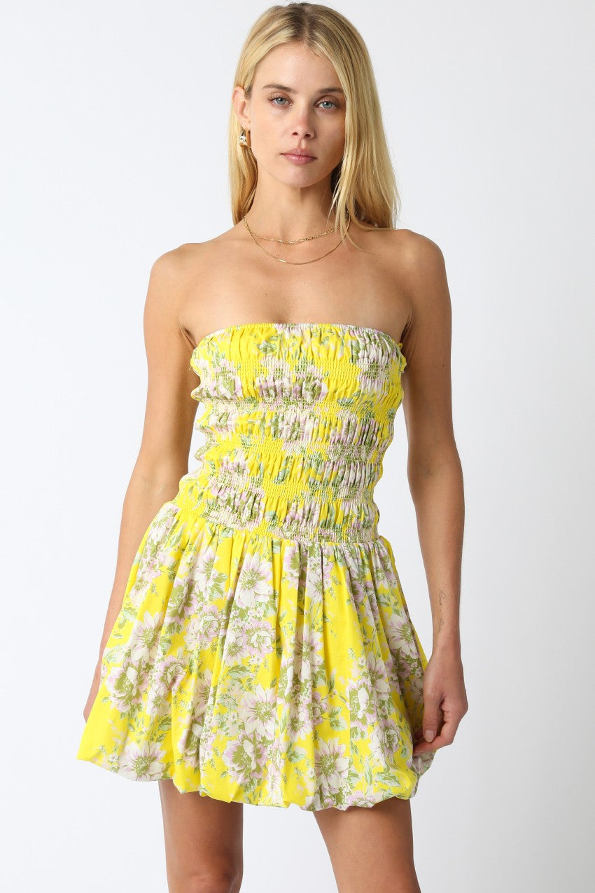 Sunshine Petal Bubble Hem Dress