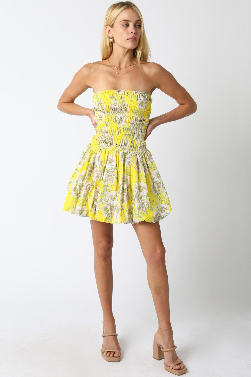 Sunshine Petal Bubble Hem Dress