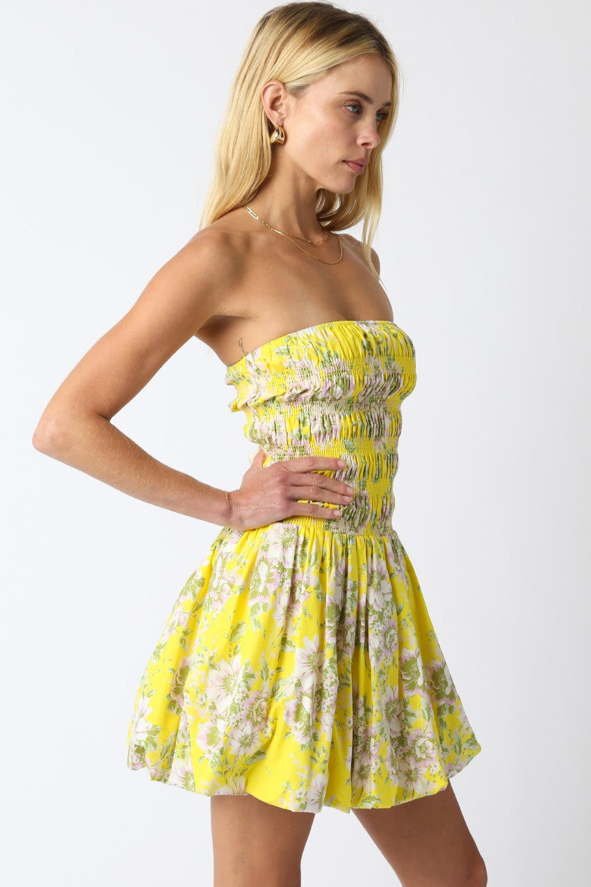 Sunshine Petal Bubble Hem Dress