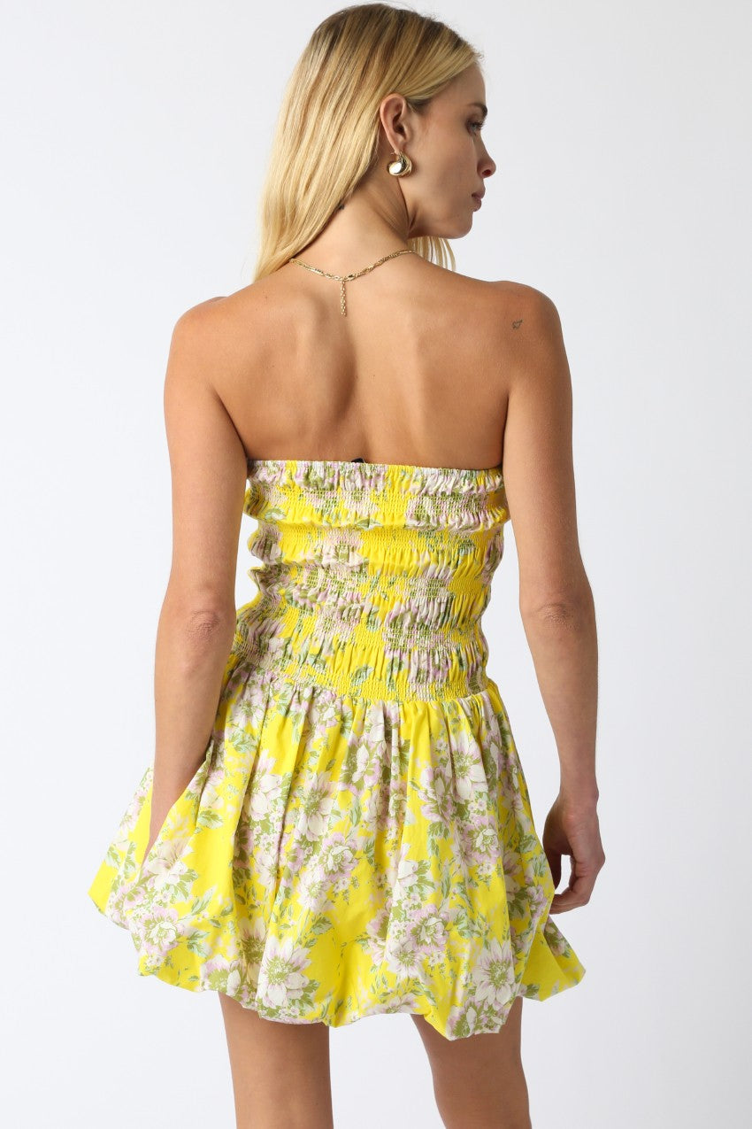 Sunshine Petal Bubble Hem Dress