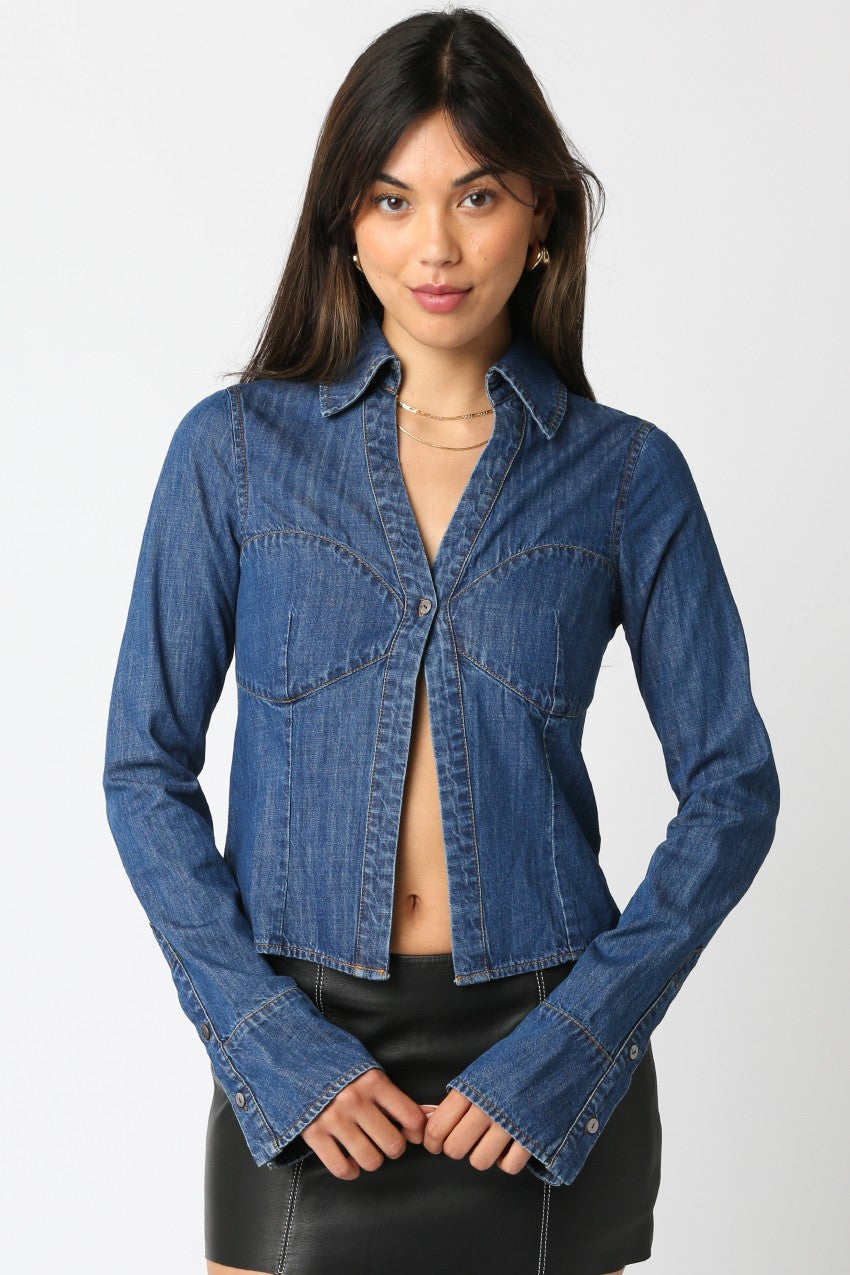 Denim Fitted Shirt