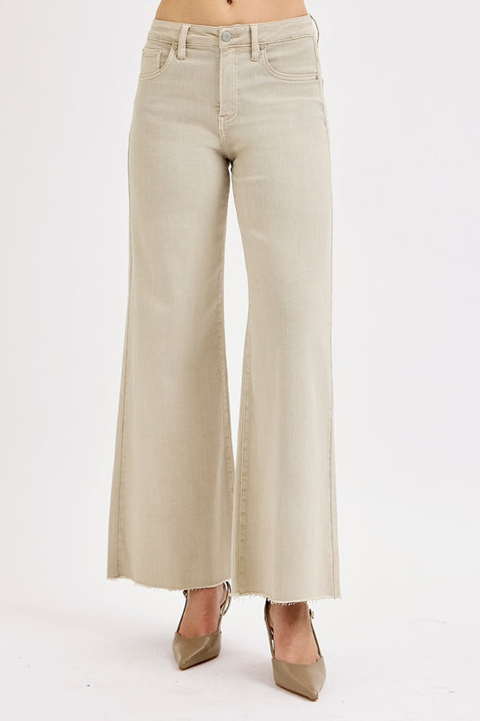 Almond Wide Leg Jeans