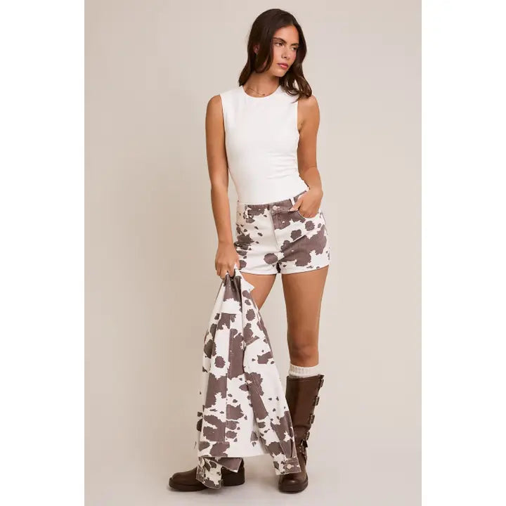 Cow Print Shorts