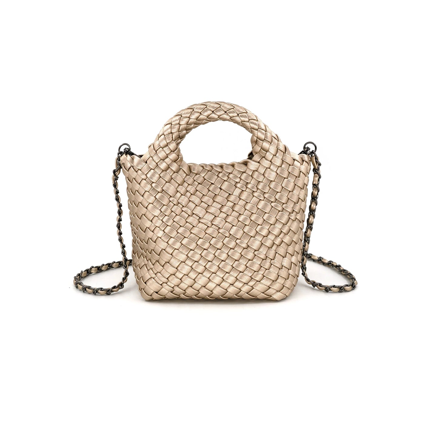 Champagne Woven Mini Bag