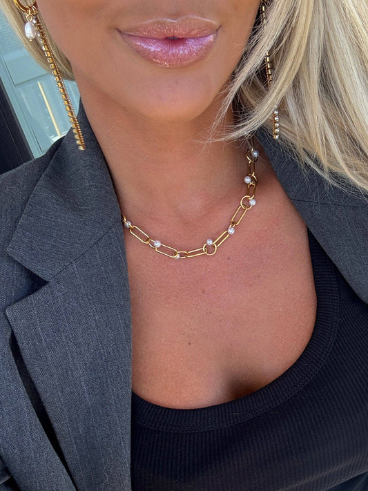 Diamond Pearl Dangles