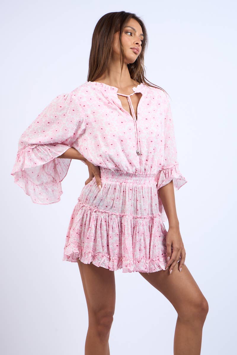 Floral Smocked Mini Dress