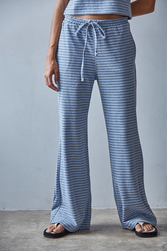 Grey Blue Stripe Set