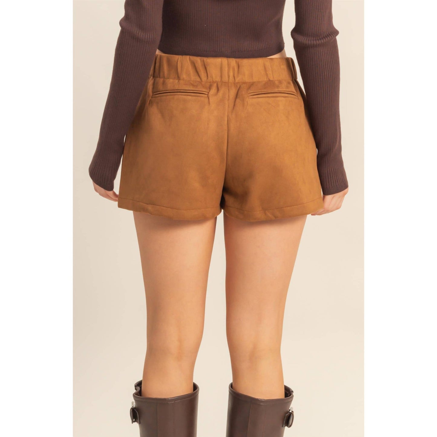 Camel Suede Skort