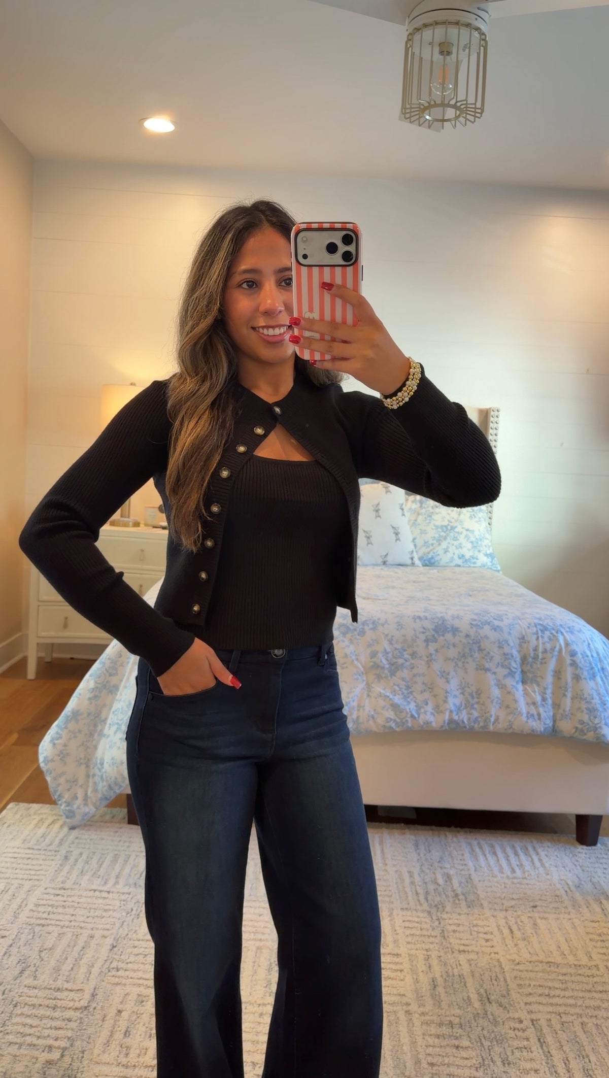 Black Cami & Cardigan Set