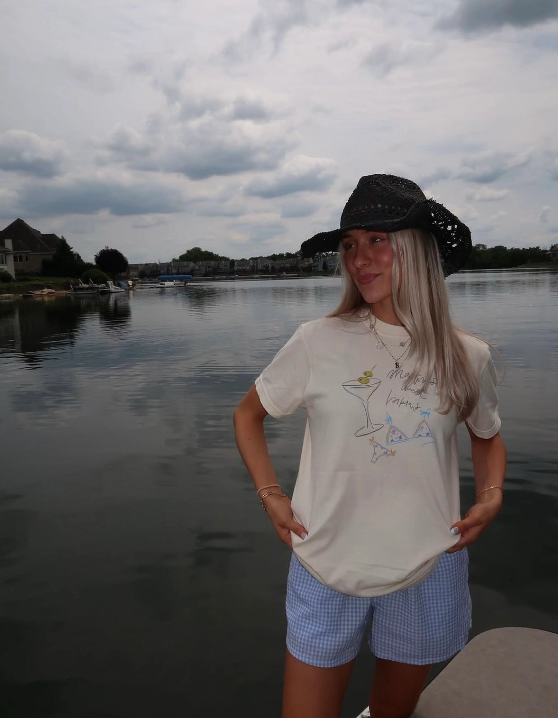 Martinis & Bikinis Ivory Tee