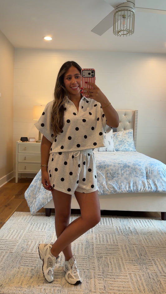 Cropped Polka Dot Set