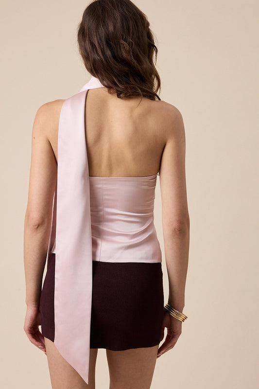 Blush Neck Scarf Tube Top