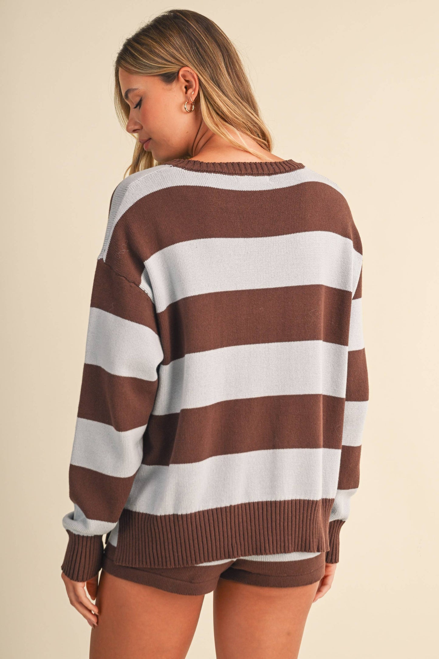Slouchy Wide Stripe Set
