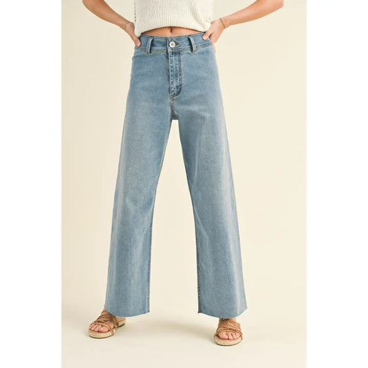 Wide Leg Denim Pants