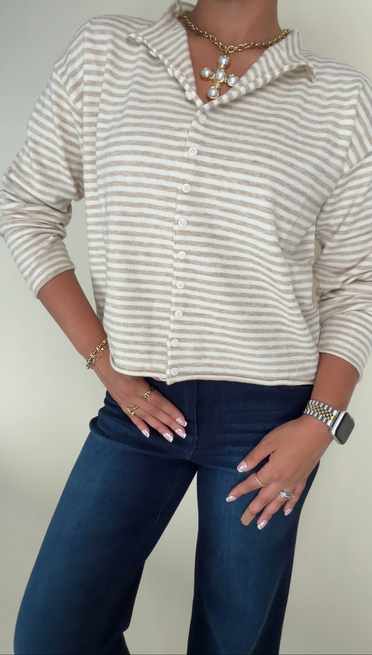 Parker Cardigan- beige/cream