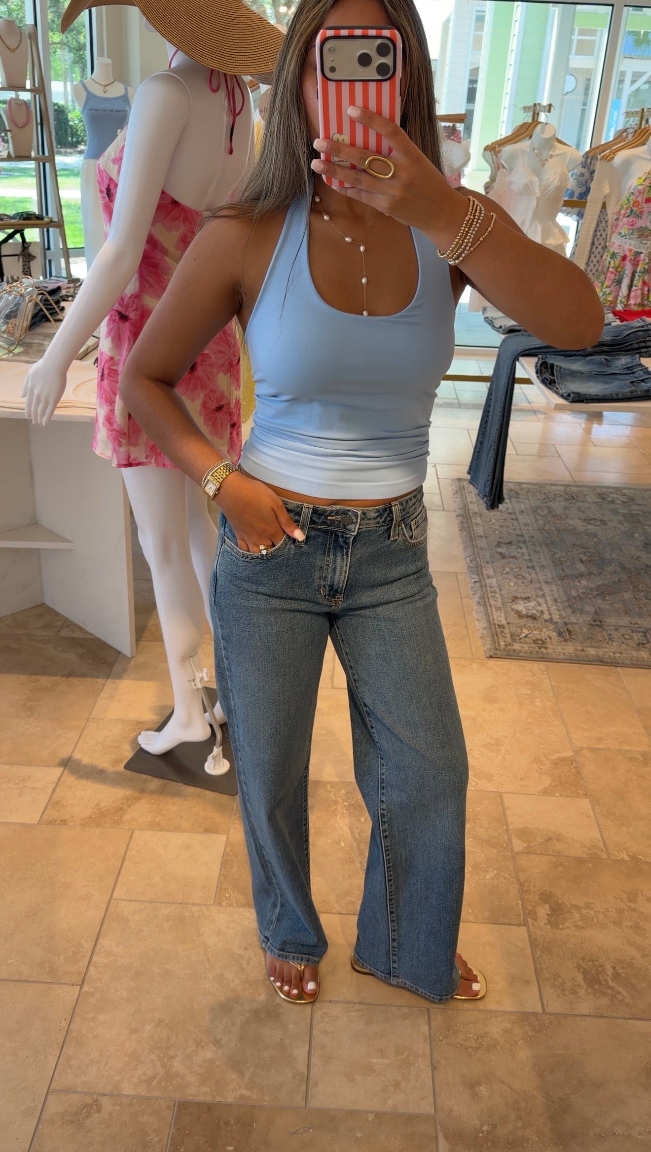 Sky Blue Halter Top