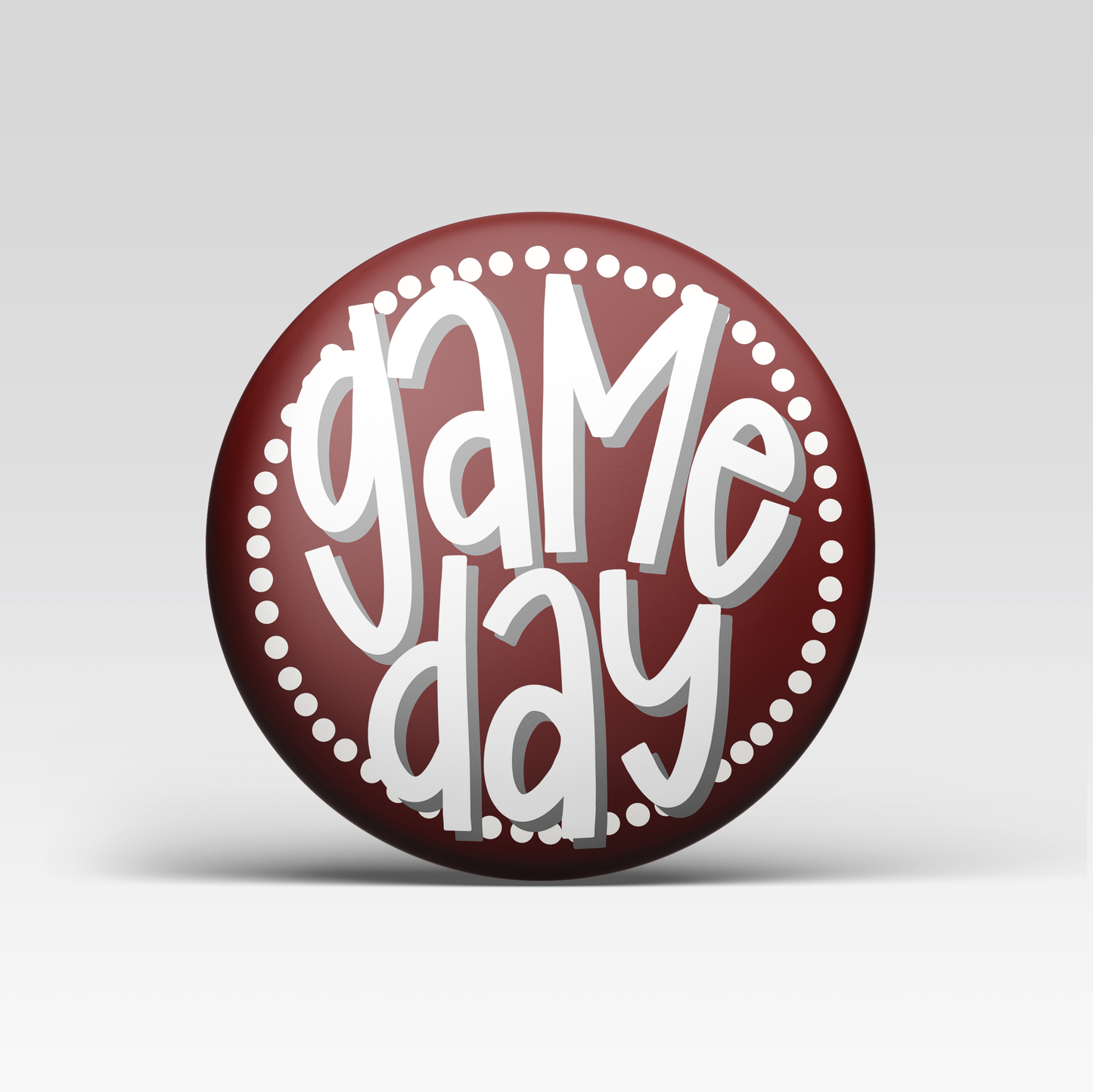Maroon Game Day Button