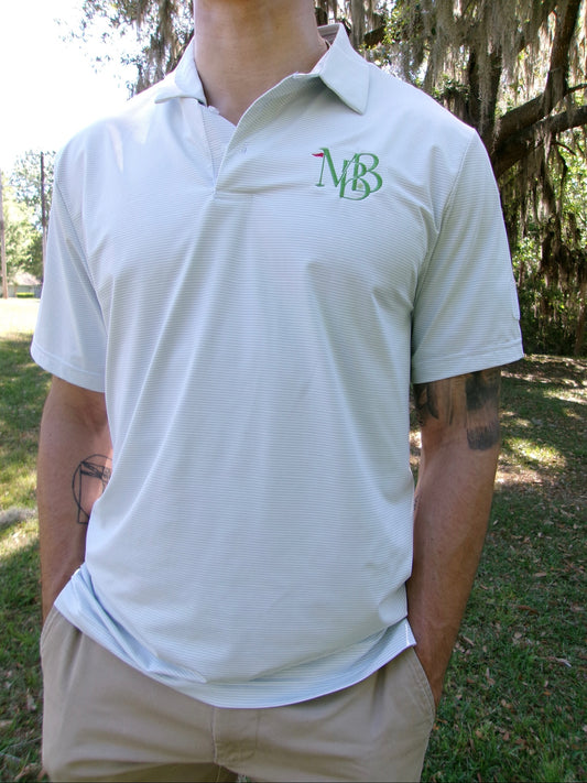 MBB Golf Polo- White & Grey