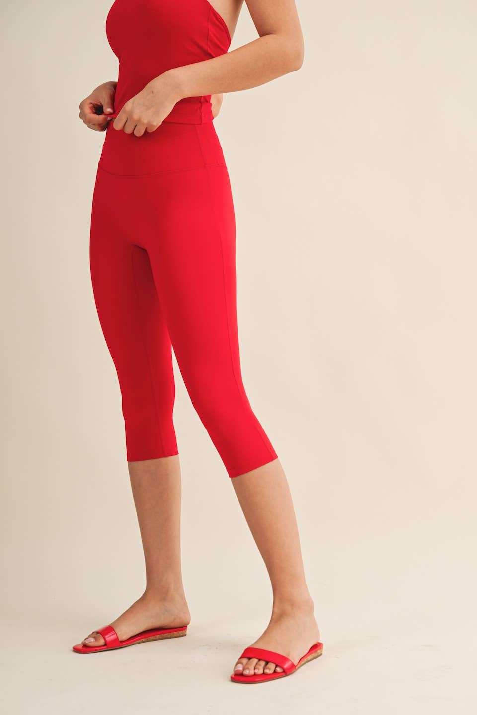 Red Capri Set
