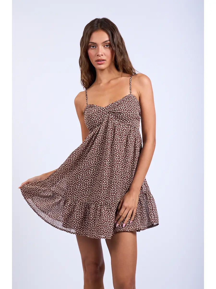 Cocoa Heart Mini Dress