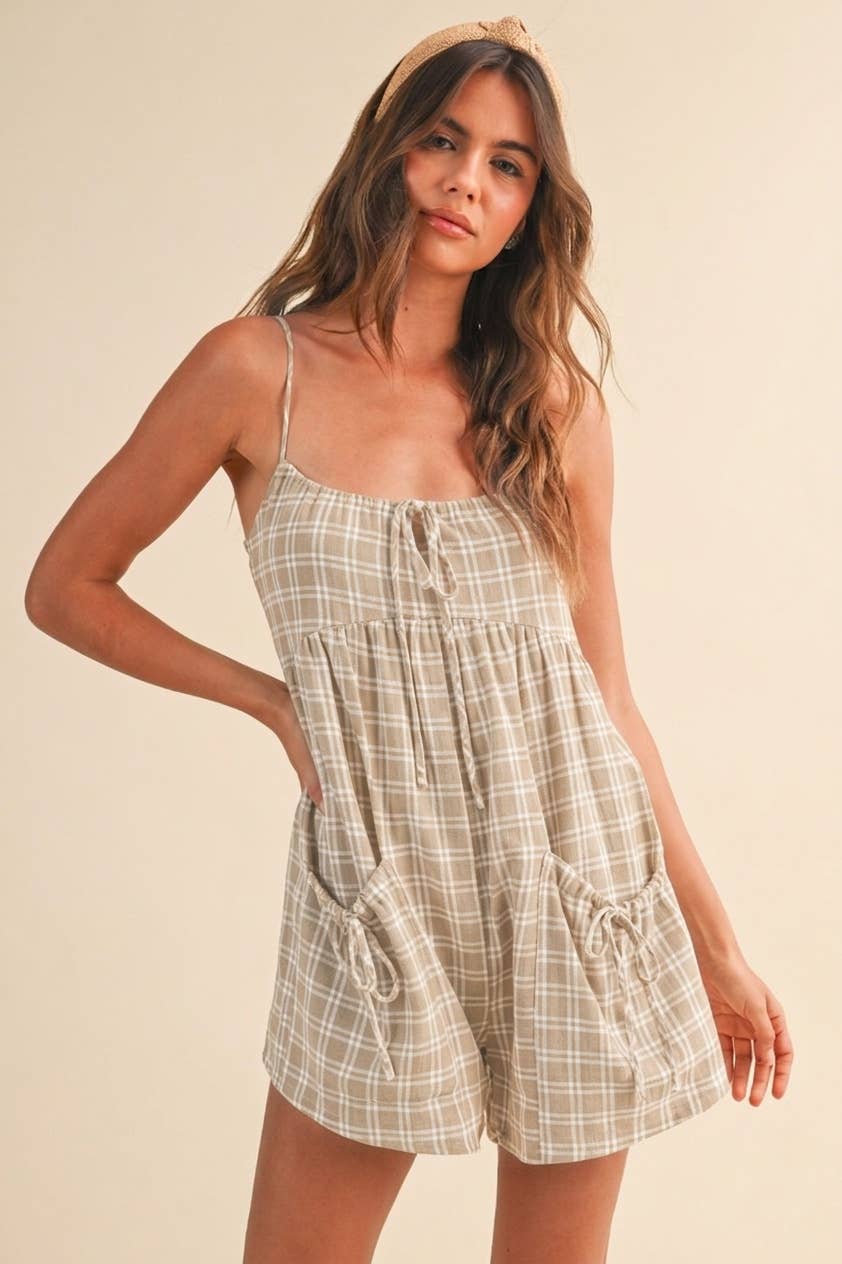 Lightweight Taupe Romper