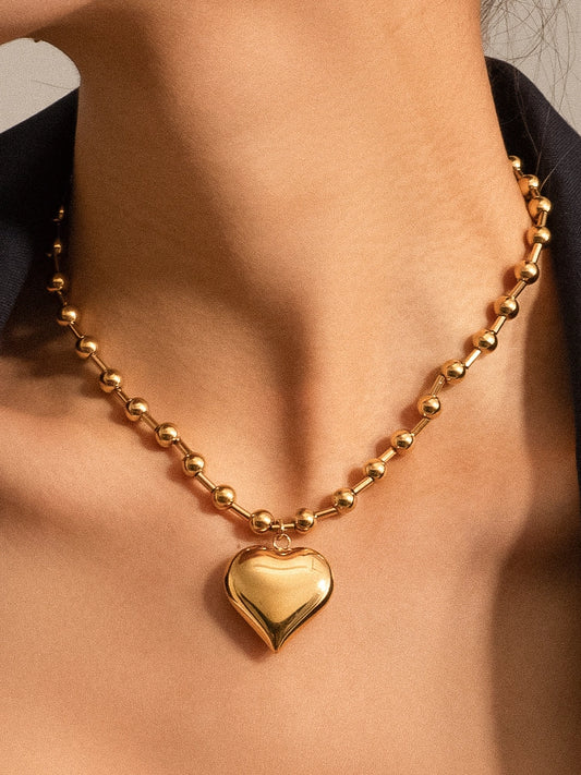 Radiant Heart Necklace- Ball Chain