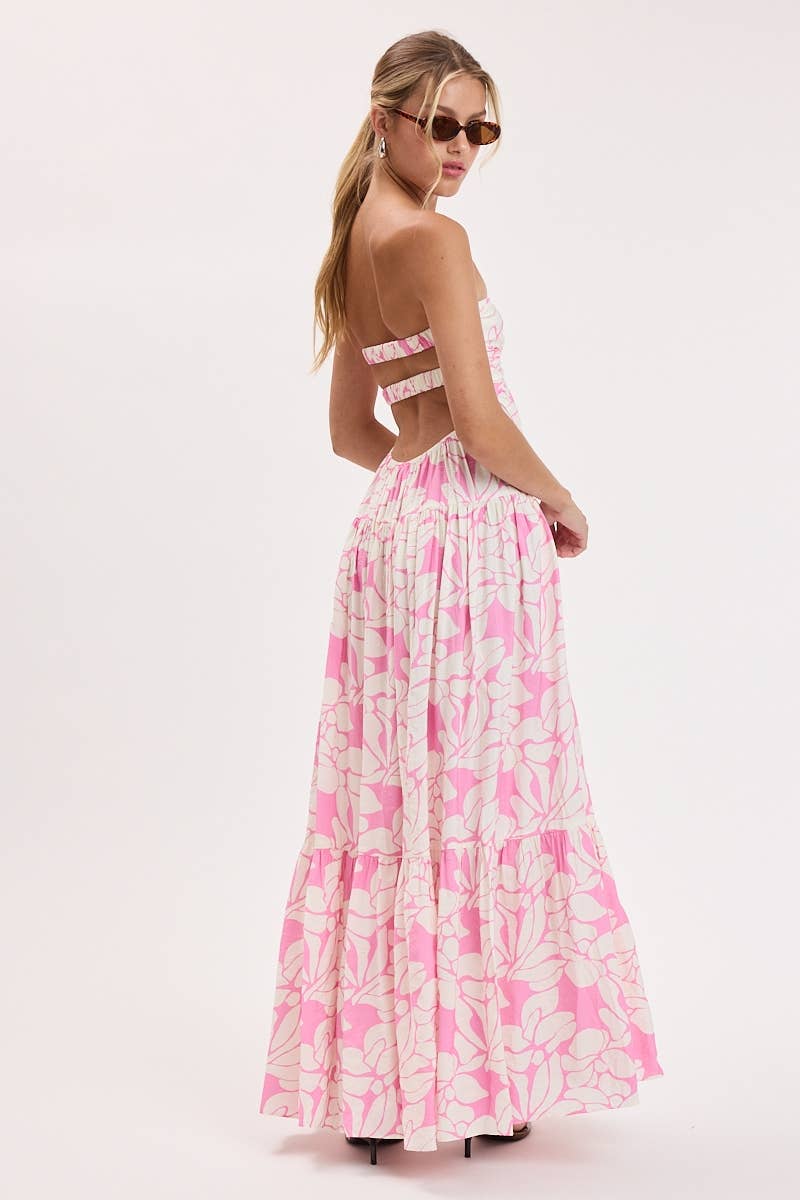 Pink Tropic Maxi Dress
