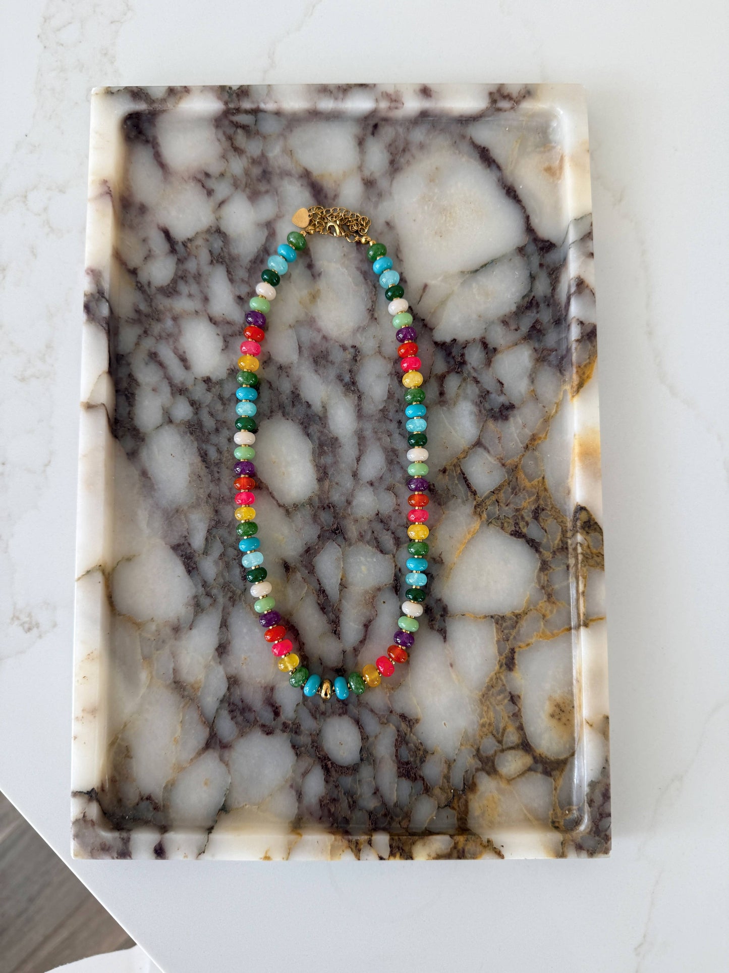 Rainbow Beaded Necklace