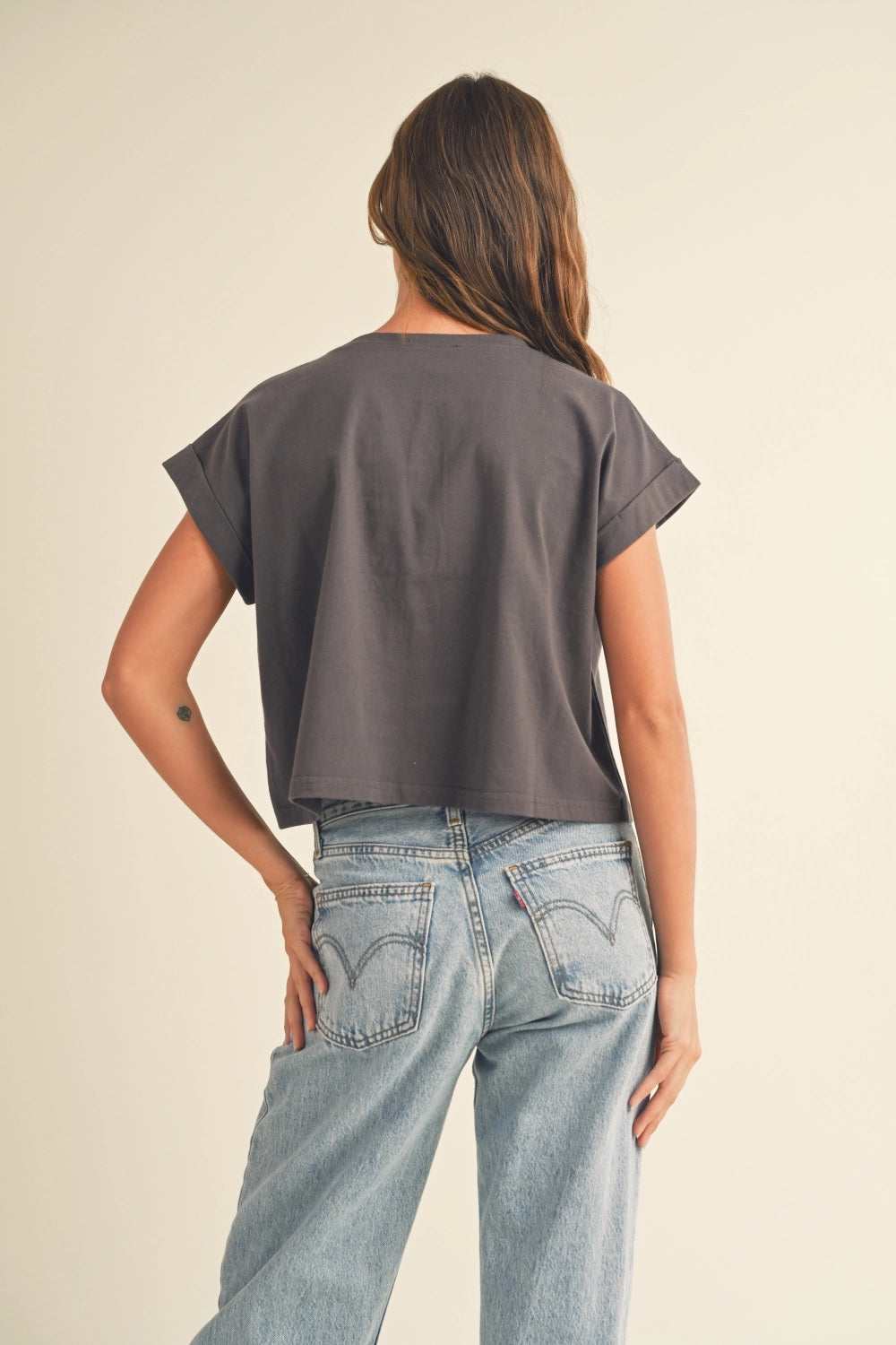 Charcoal Relaxed Boxy Tee