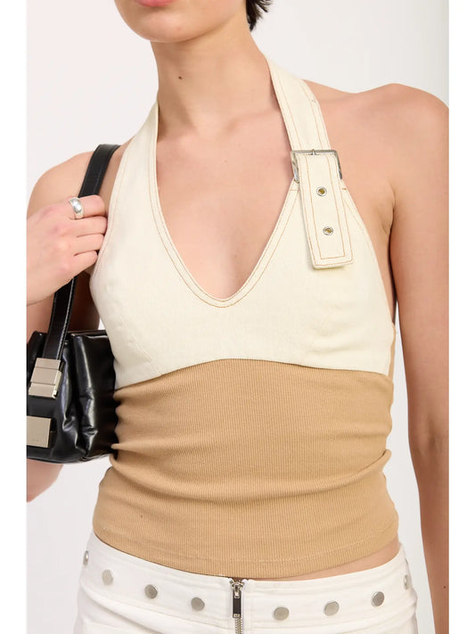Buckle Halter Top