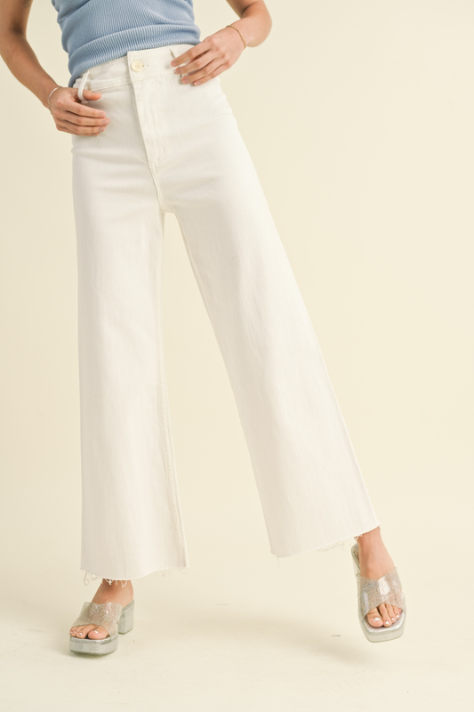 Wide Leg Off-White Pants
