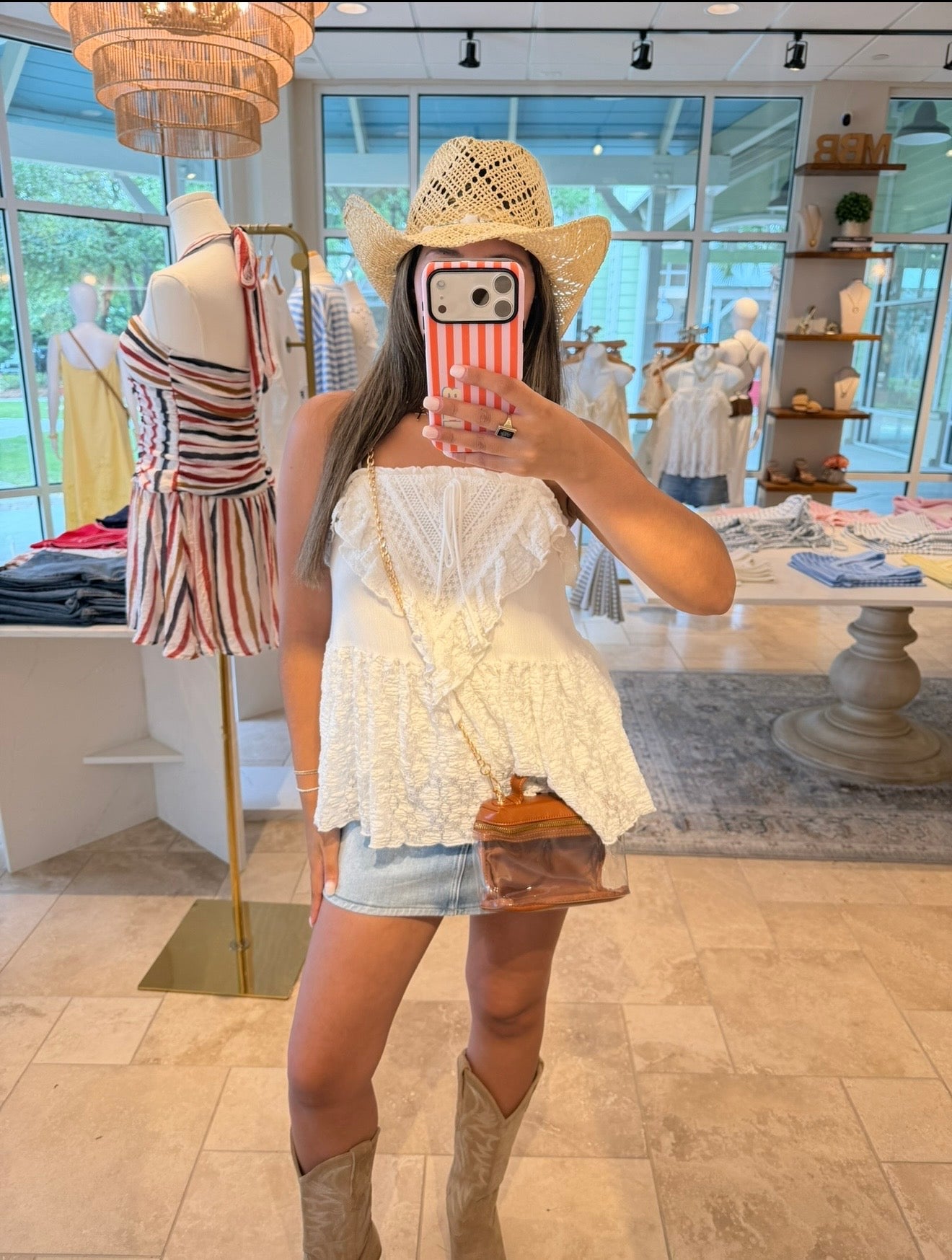 Ivory Ruffle Cami