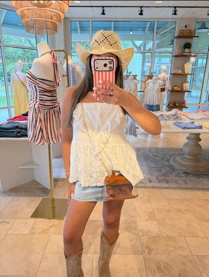 Ivory Ruffle Cami