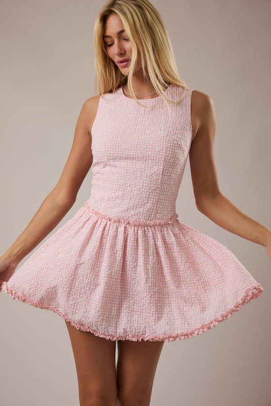 Blush Gingham Dress