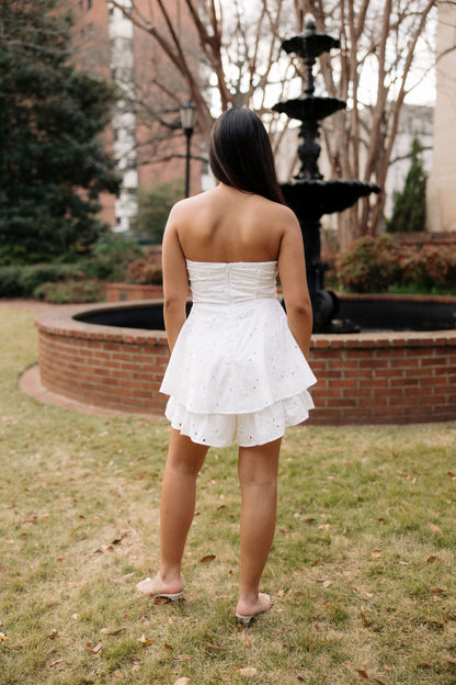 Off White Everly Eyelet Romper