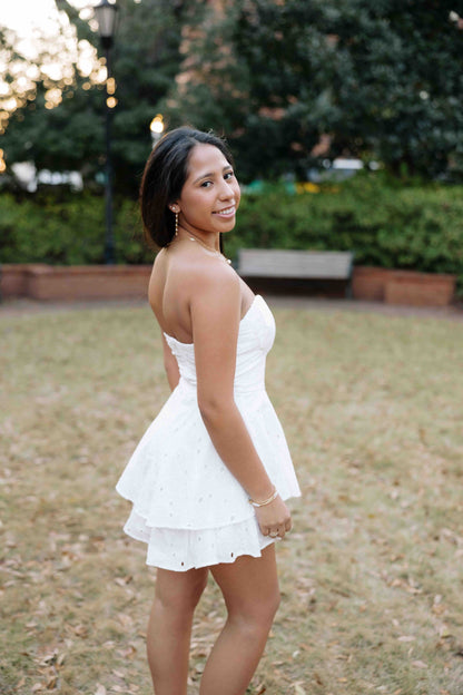 Off White Everly Eyelet Romper