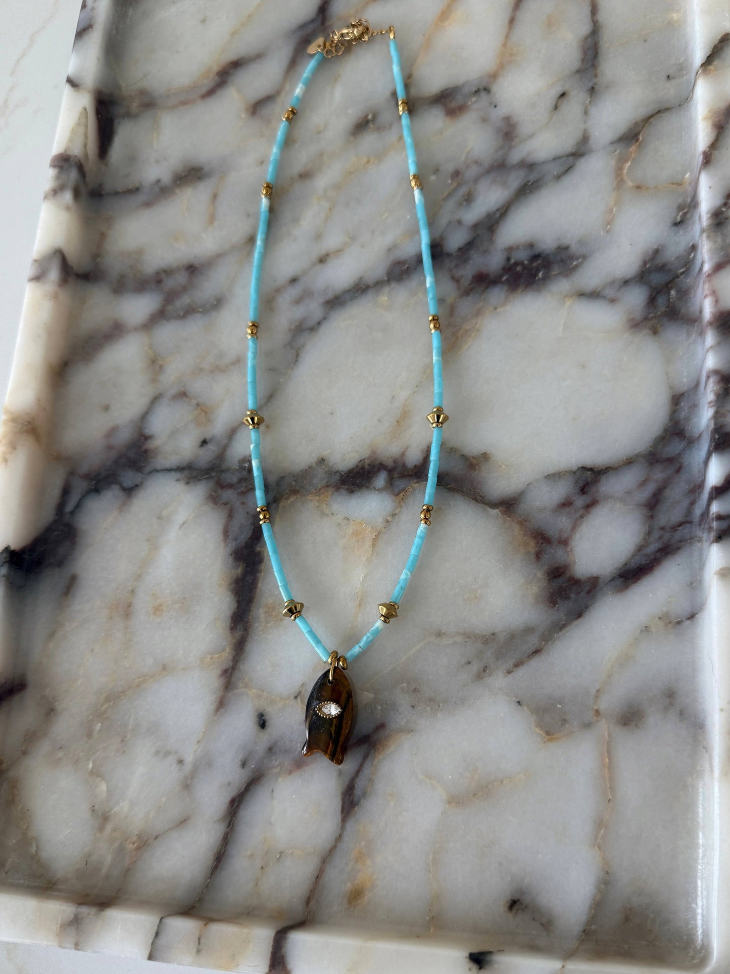 Turquoise Fish Necklace