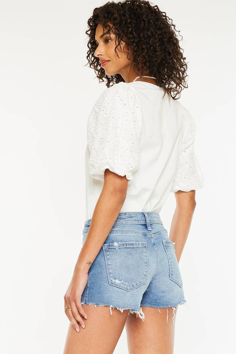 Medium Wash Mid Rise Denim