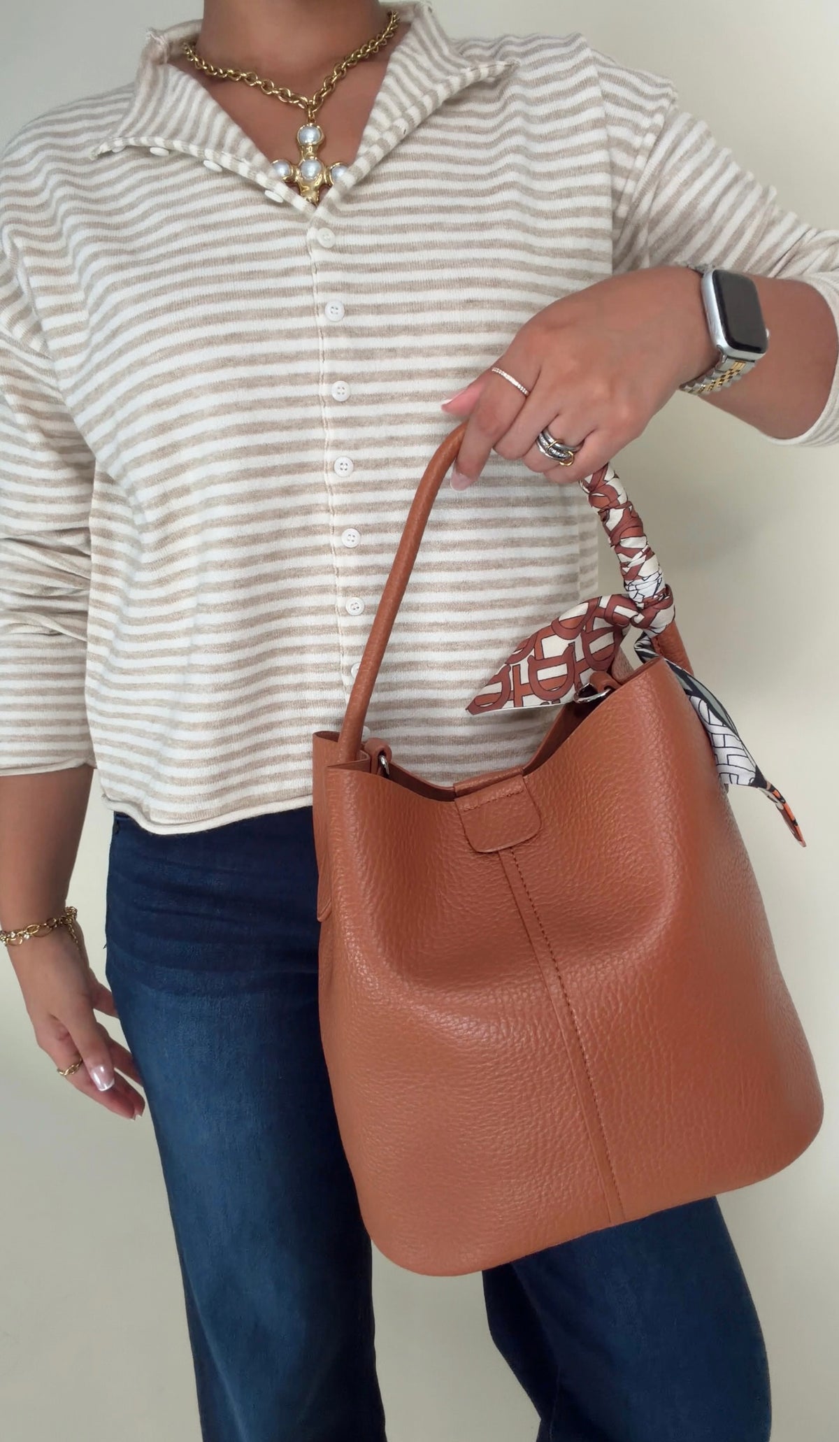 Brown Daily Bucket Bag