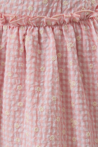 Blush Gingham Dress