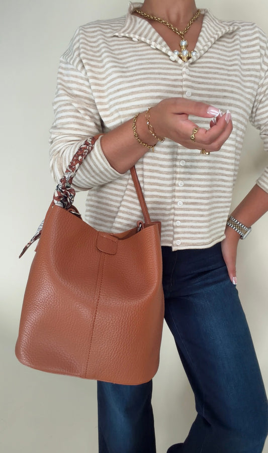 Brown Daily Bucket Bag